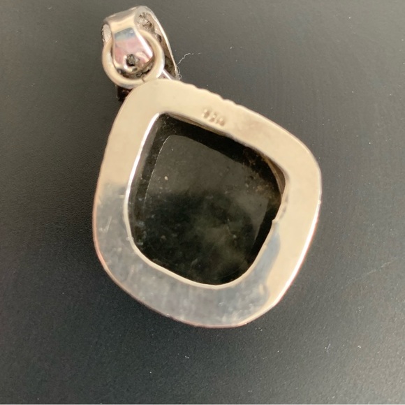 Sterling Silver and Yellow Bumblebee Jasper Pendant - Picture 4 of 4